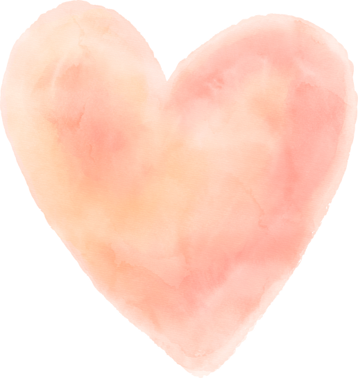 Pink watercolor heart